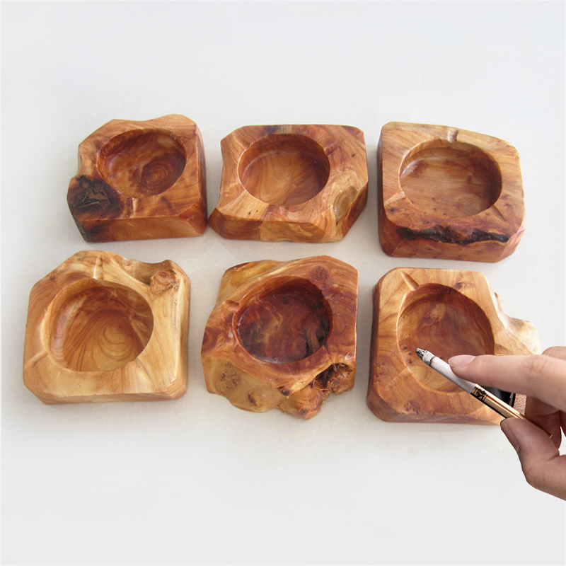 Office Table Accessories Unique - ธรรมชาติไม่สม่ําเสมอไม้ที่ไม่ซ้ํากัน Ash ถาดสําหรับ Home Office ห้องนั่งเล่นที่เขี่ยบุหรี่ไม้สร้างสรรค์อุปกรณ์สูบบุหรี่ตกแต่งตาราง