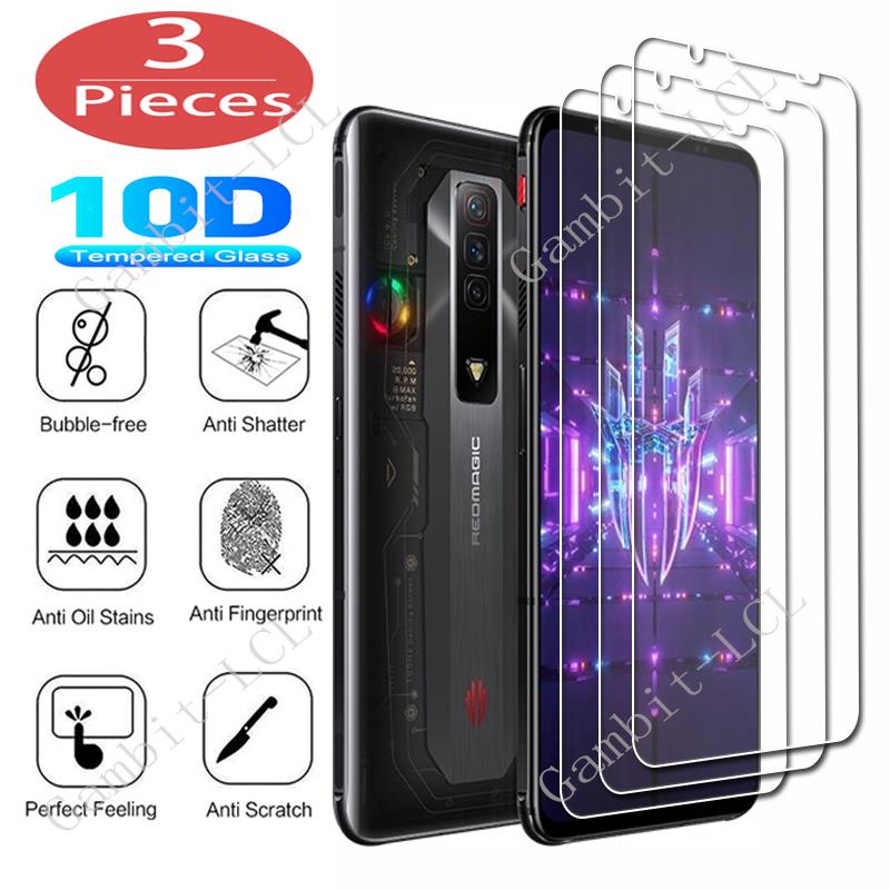 Redmagic Tablet Accessories - 3Pcs กระจกนิรภัยสําหรับ ZTE Nubia สีแดง 7