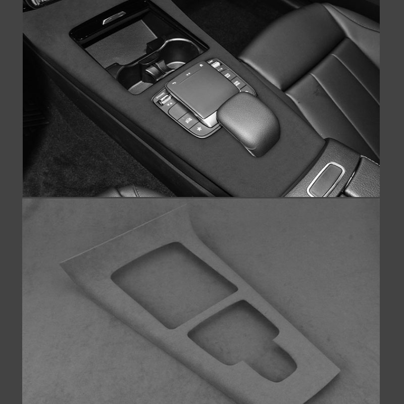 Tesla Tablet Accessories - คอนโซลกลางรถคอนโซลหนังนิ่มสไตล์แผงกรอบสําหรับ Mercedes Benz B CLA GLA
