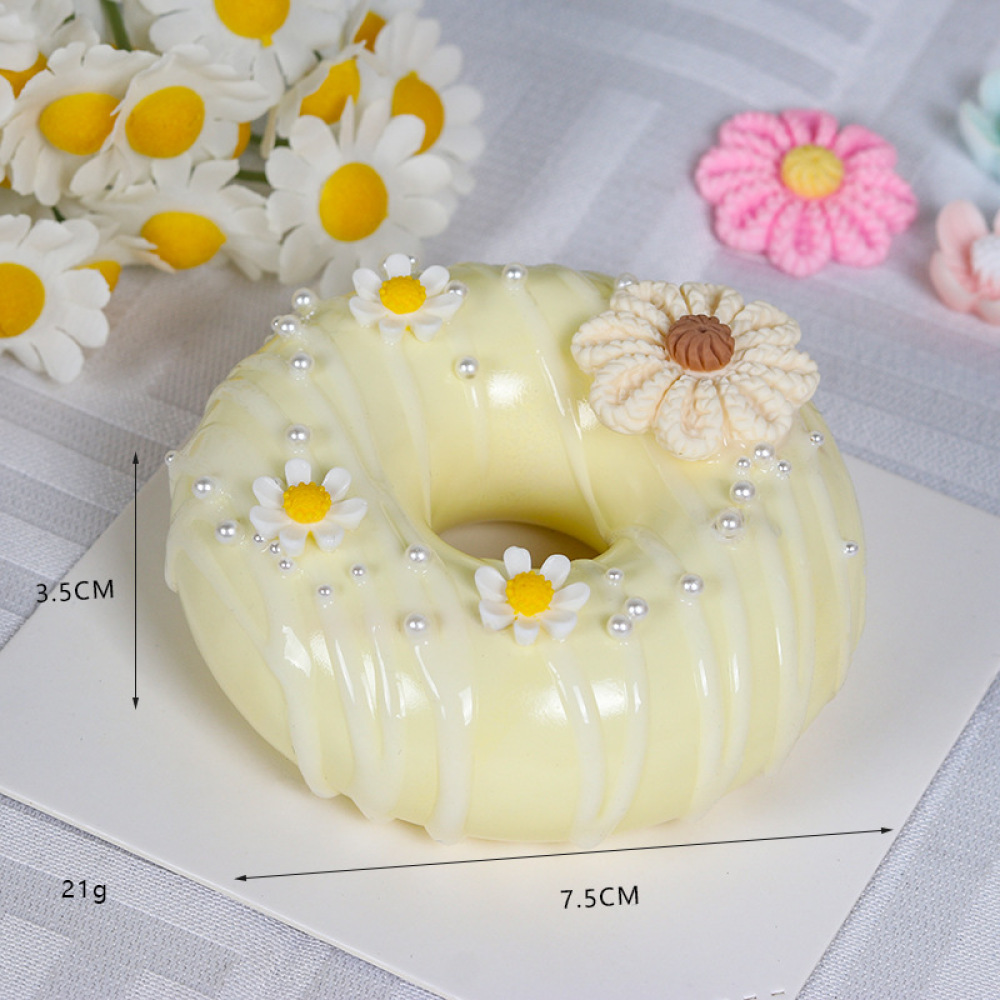 Office Table Accessories Unique - แม่เหล็กโดนัทจำลองเสมือนจริง ของตกแต่งรูปอาหาร ของหวานจำลอง สติ๊กเกอร์ติดตู้เย็น อุปกรณ์ครัว ของตกแต่งงานแต่งงานและงานปาร์ตี้