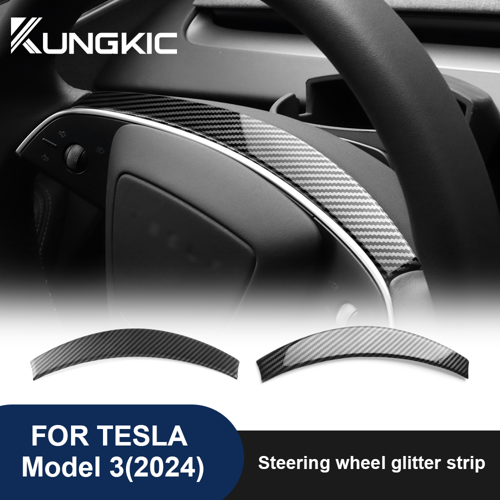 Tesla Tablet Accessories - ฝาครอบกรอบพวงมาลัยสำหรับรถยนต์เทสล่า รุ่น 3 ไฮแลนด์ ปี 2024