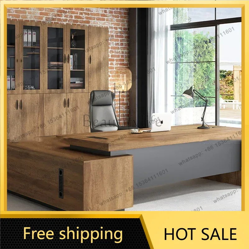 Office Table Accessories Unique - โต๊ะทำงานสไตล์โมเดิร์น LJY Aesthetic พร้อมอุปกรณ์ตกแต่งสไตล์ฟาร์มเฮาส์ โต๊ะกาแฟ โต๊ะอ่านหนังสือแบบพกพา