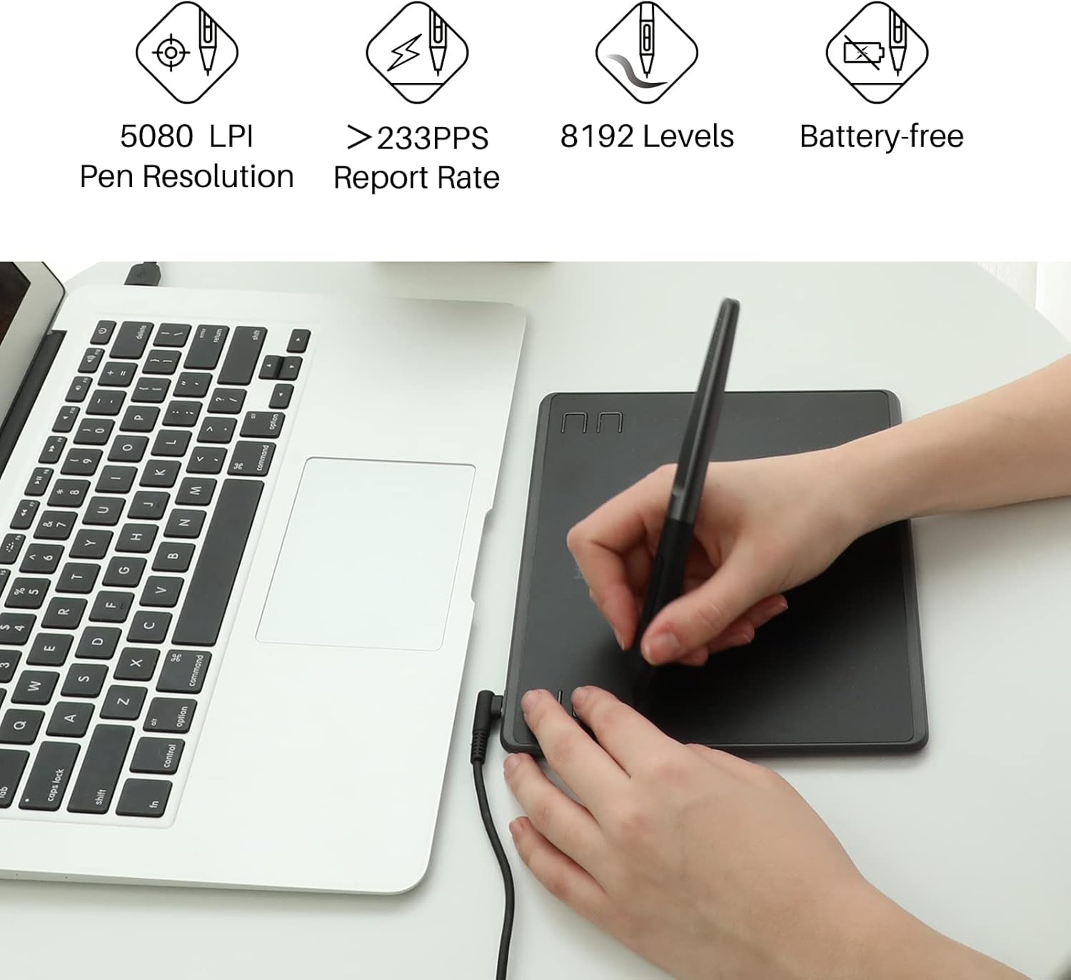 HUION HS64 6x4 นิ้วแท็บเล็ตการ - Graphic Tablet Accessories บทวิจารณ์และราคา