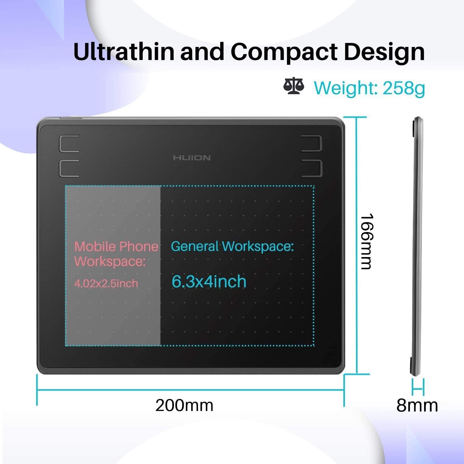 HUION HS64 แท็บเล็ตกราฟิก 6 นิ - Graphic Tablet Accessories บทวิจารณ์และราคา