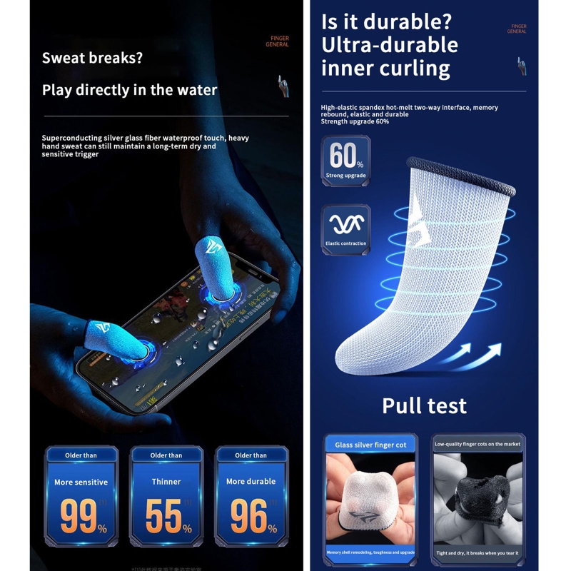 ปลอกสวมนิ้วสำหรับเล่นเกมมือถือ - Graphic Tablet Accessories บทวิจารณ์และราคา